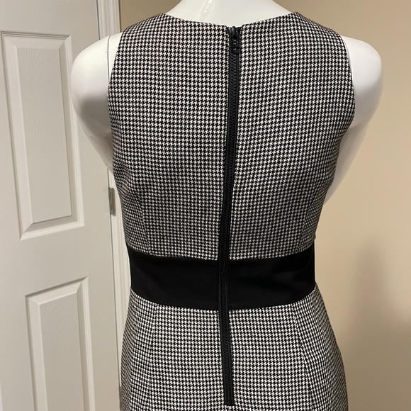 Pink Tartan herringbone pencil dress size 4 wool never worn - Picture 9 of 14